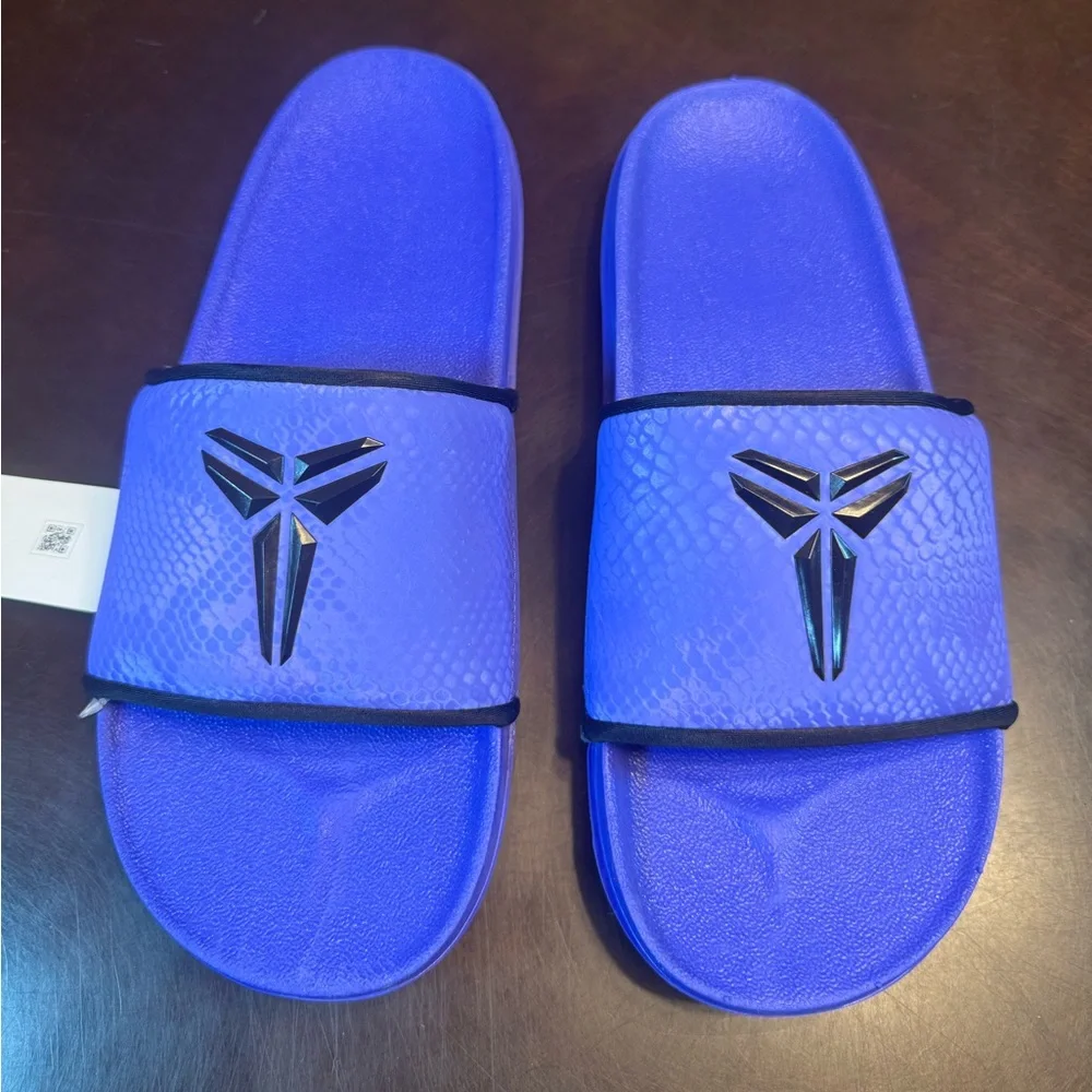 New Nike Kobe Slides Sandals Purple Black